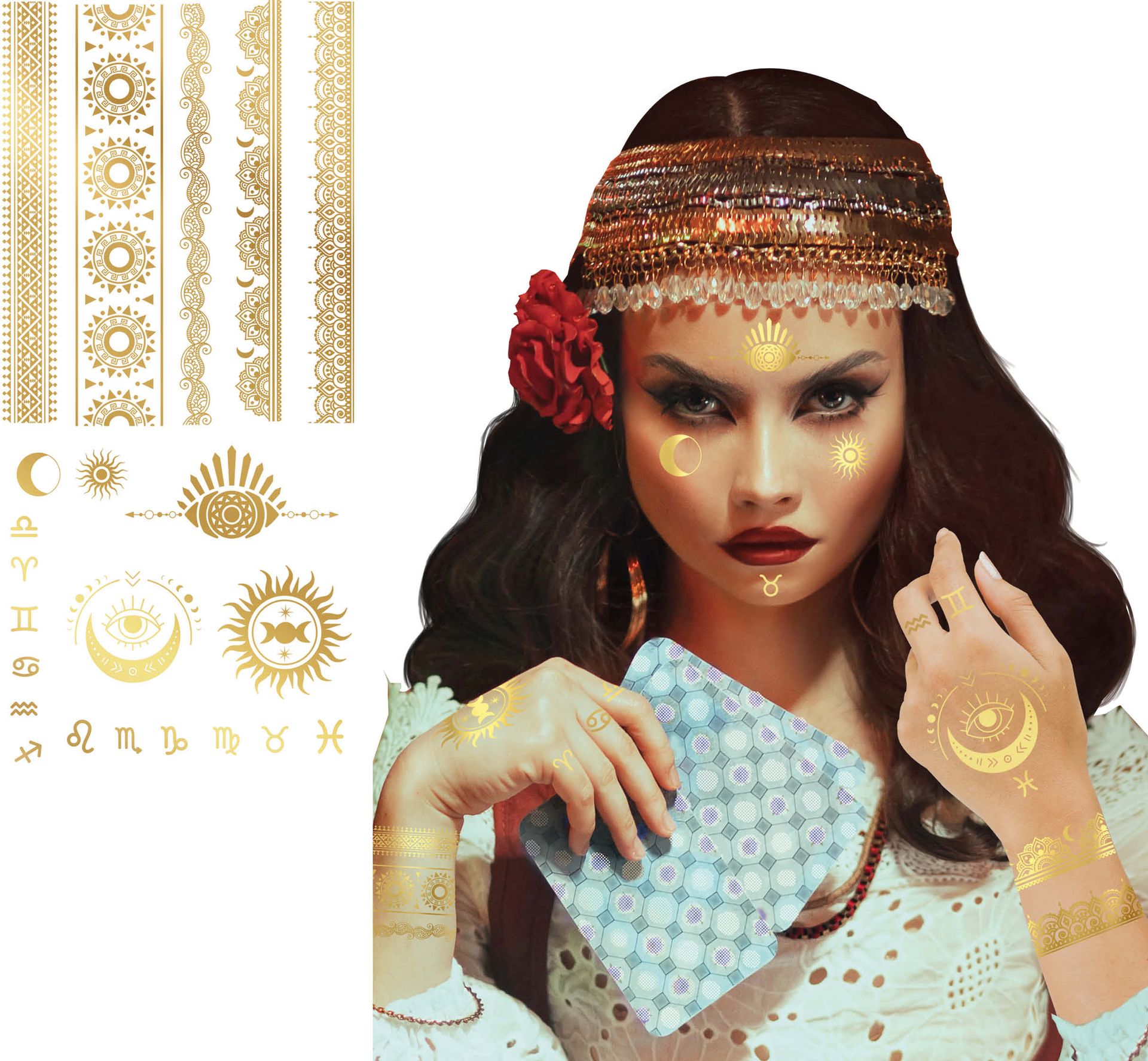 Gouden Waarzegster Plak Tattoo's