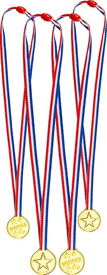 Gouden Winnaar Medailles 4 Stuks Kind
