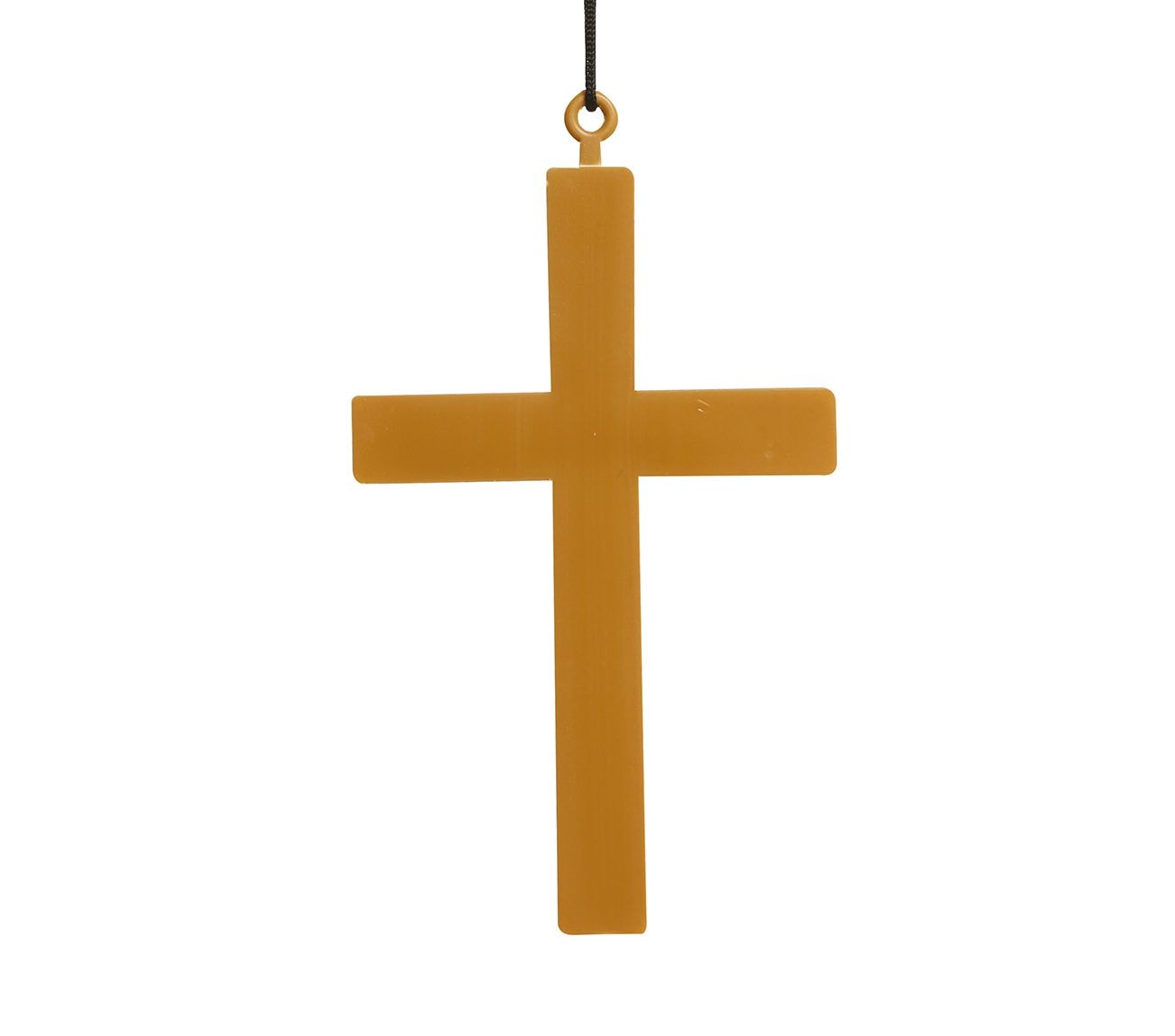 Goudkleurige groot kruis ketting