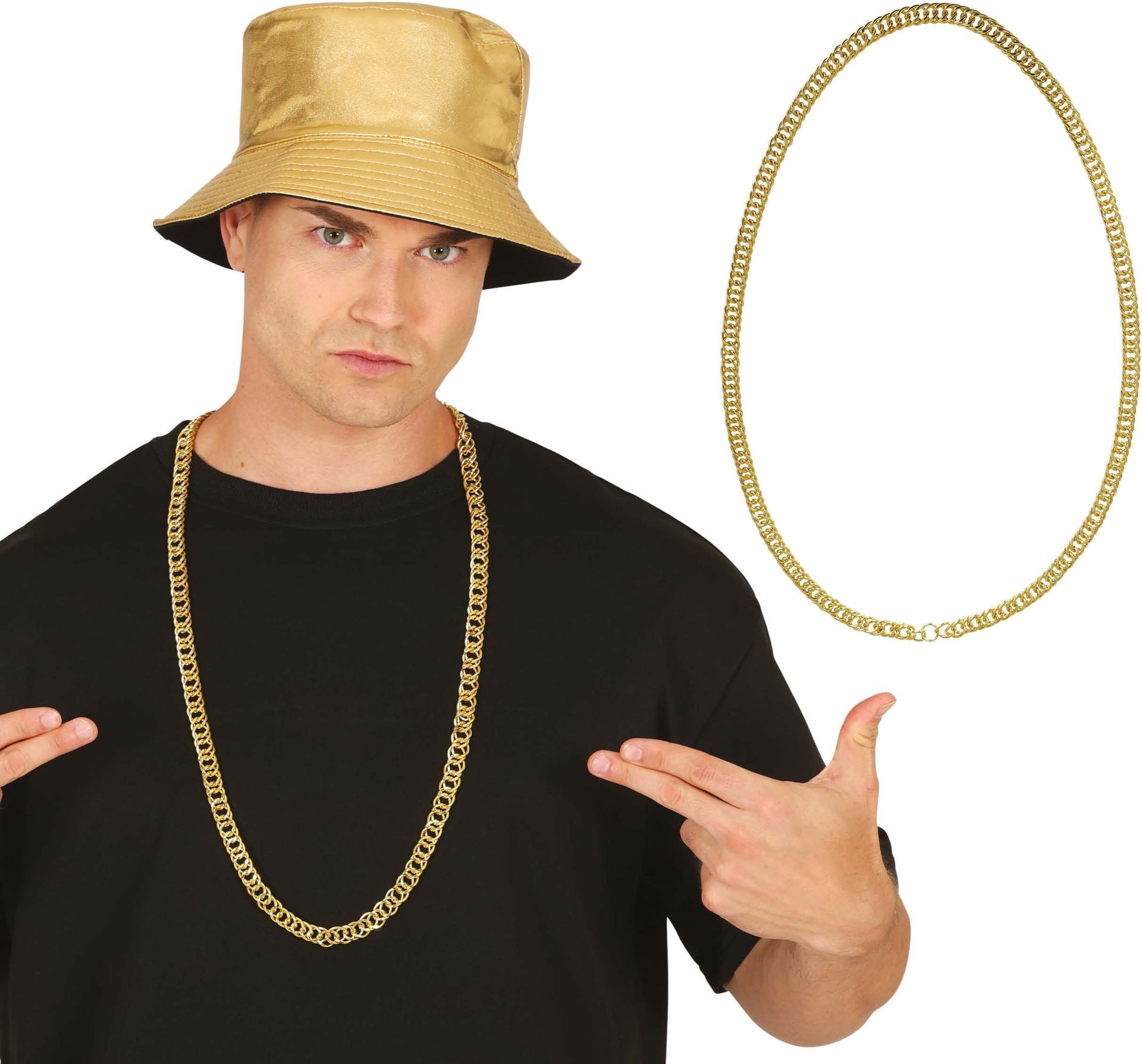 Goudkleurige Halsketting 90's 100cm