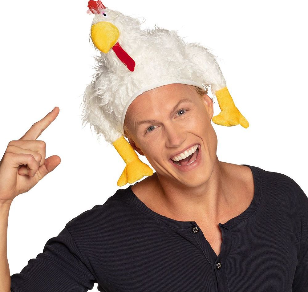 Grappige Kip Hoed Pluche
