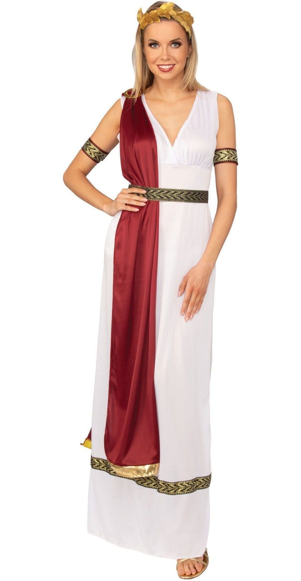 Griekse Godin Dames Kostuum Wit