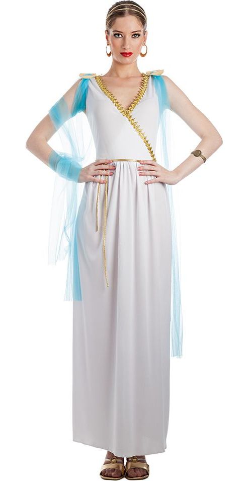 Griekse Godin Lange Jurk Dames