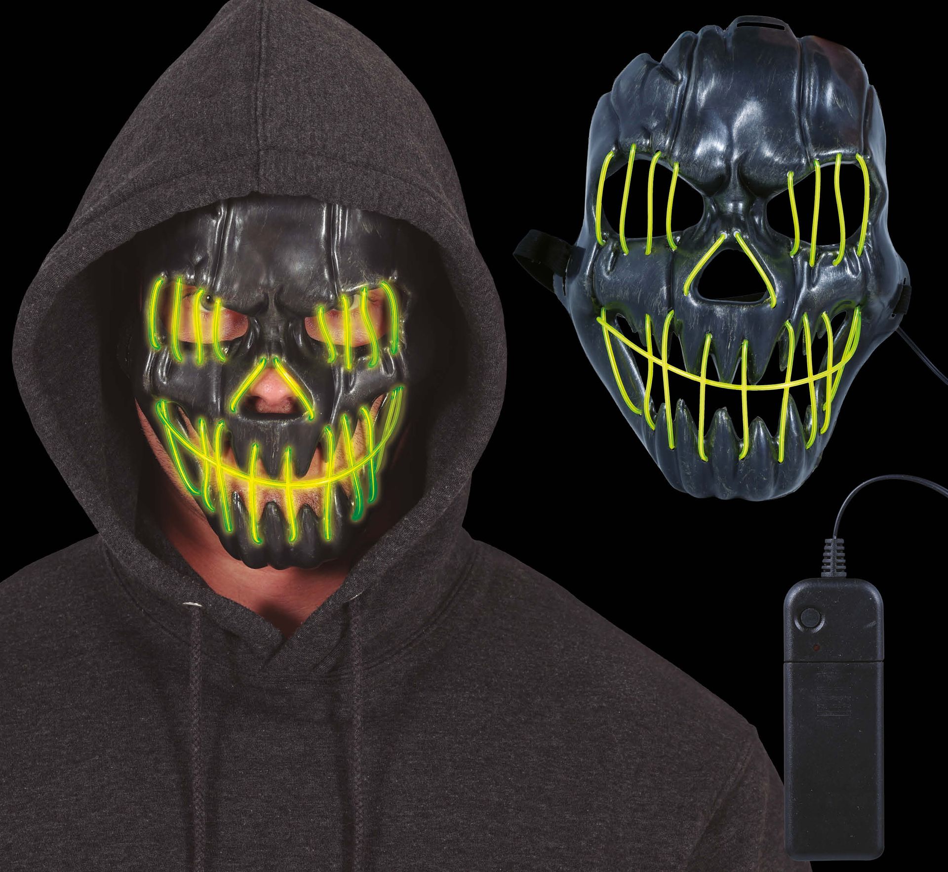 Griezelig Halloween Lichtmasker