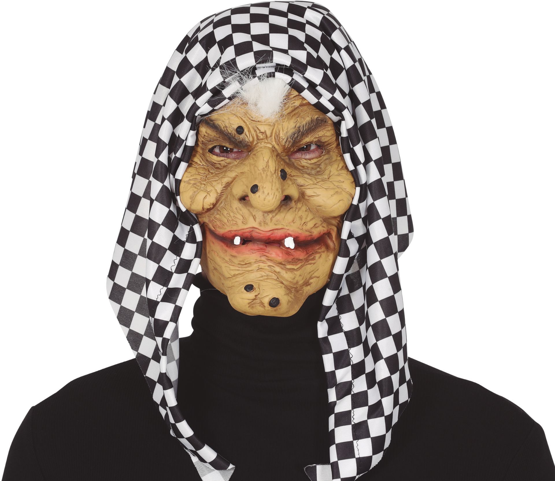 Griezelig oud vrouwtje masker
