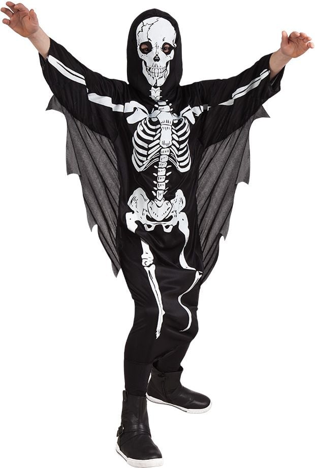 Griezelig skelet kostuum kind