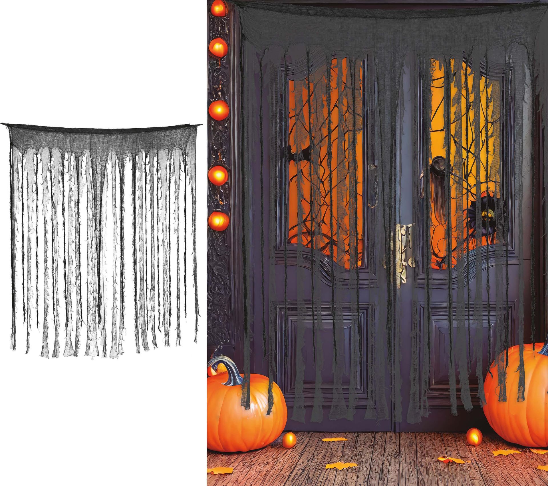 Griezelige Halloween Gordijn