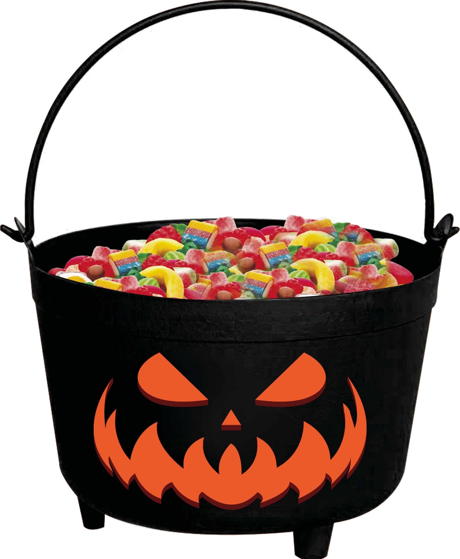 Griezelige Pompoen Snoep Heksenketel