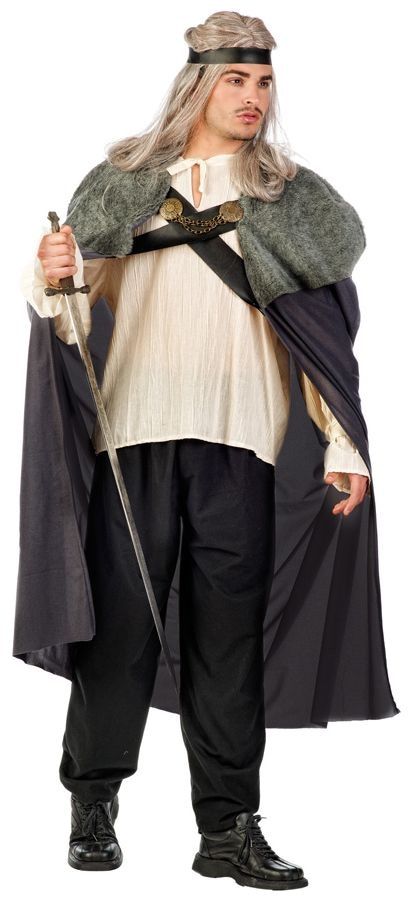 Grijs Middeleeuws Krijgers Kostuum