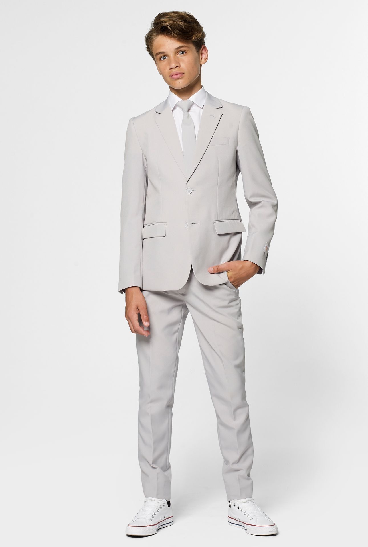 Grijs Opposuits Kostuum Tieners