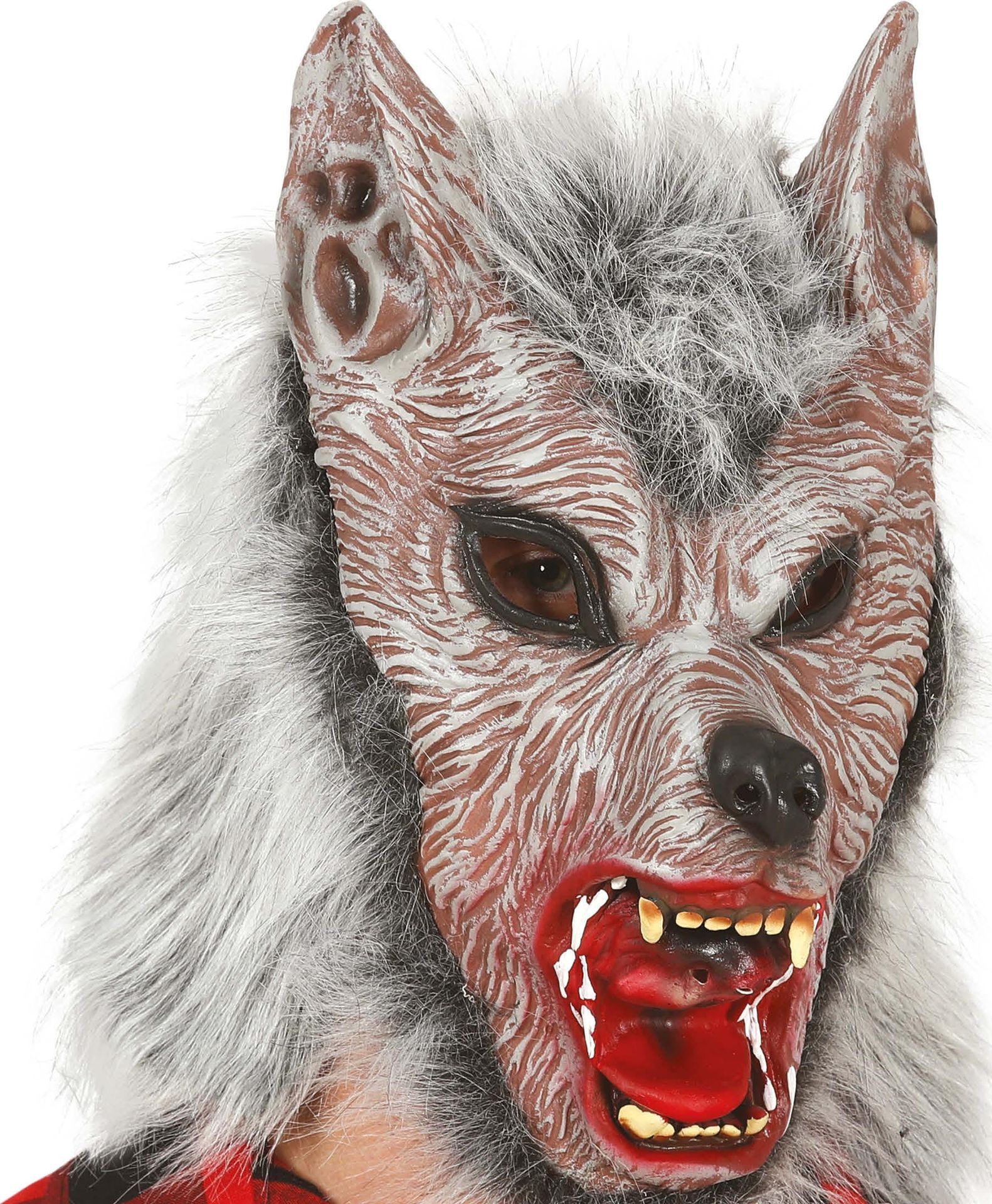 Grijs Weerwolf Masker met Haar