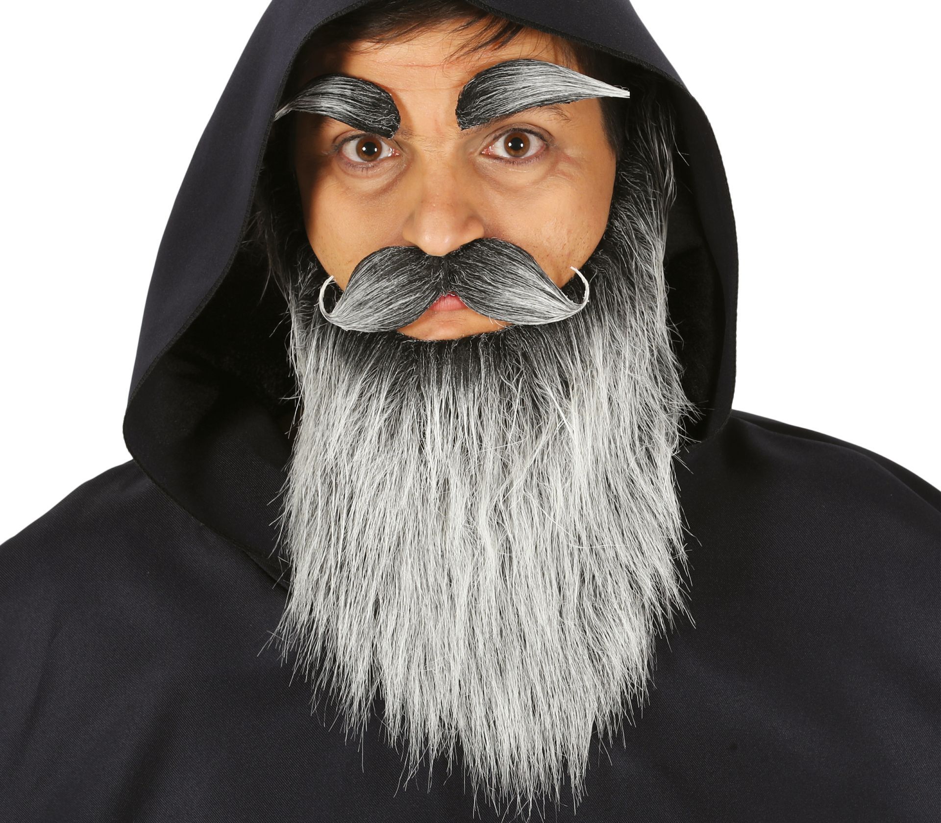 Grijze Baard met Snor en Wenkbrauwen