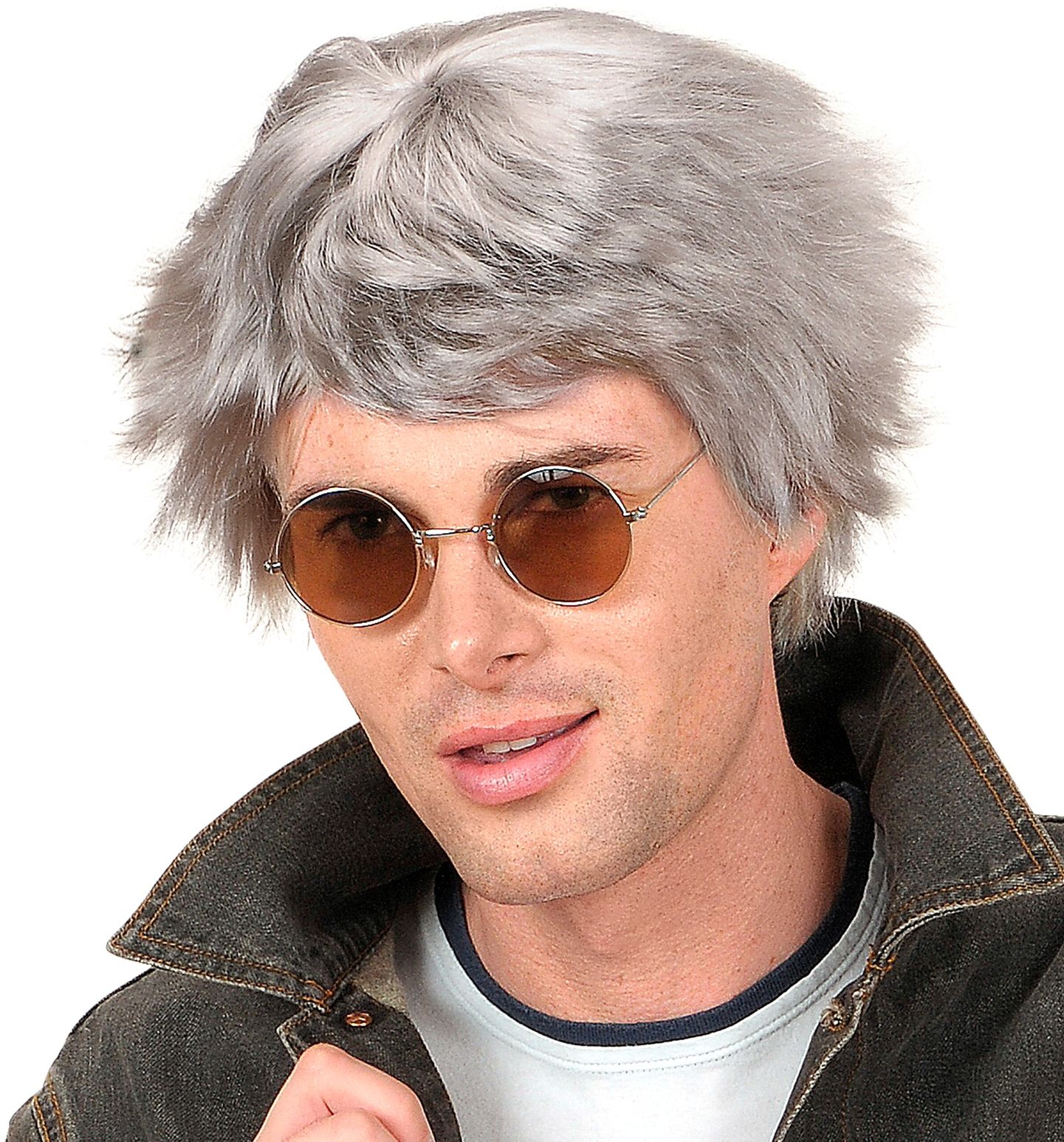 Grijze Beatles Pruik