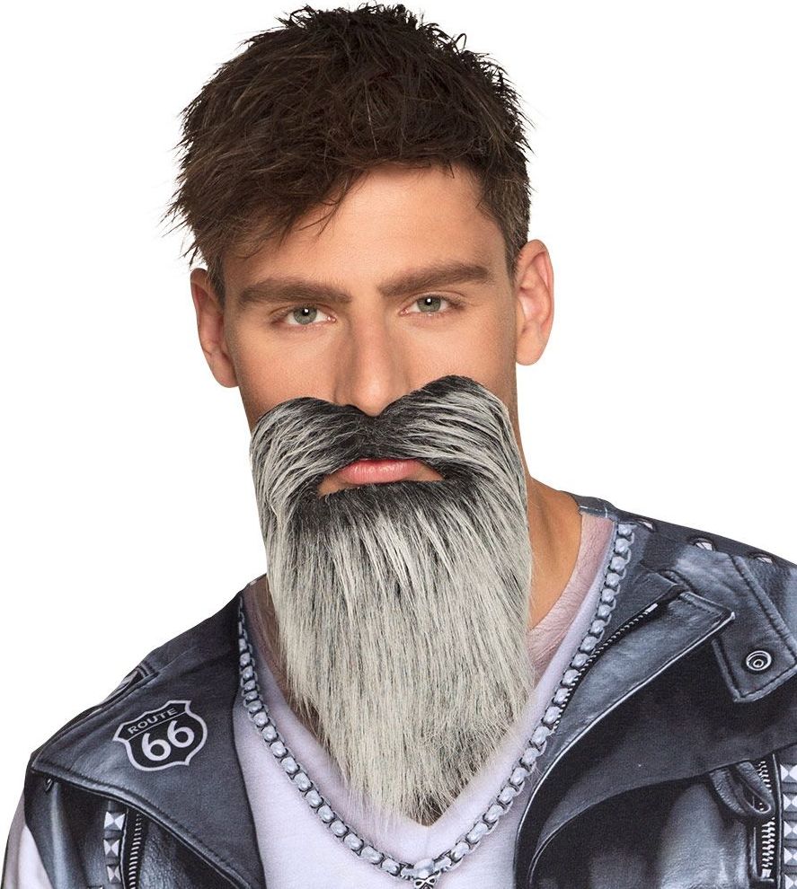 Grijze Biker Baard