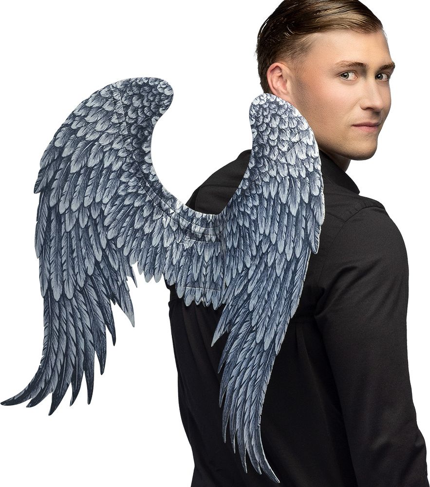 Grijze Engelenvleugels Halloween