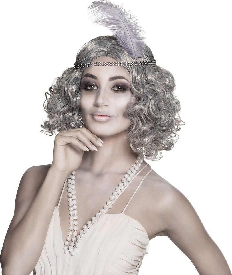 Grijze Flapper Geest Pruik Dames