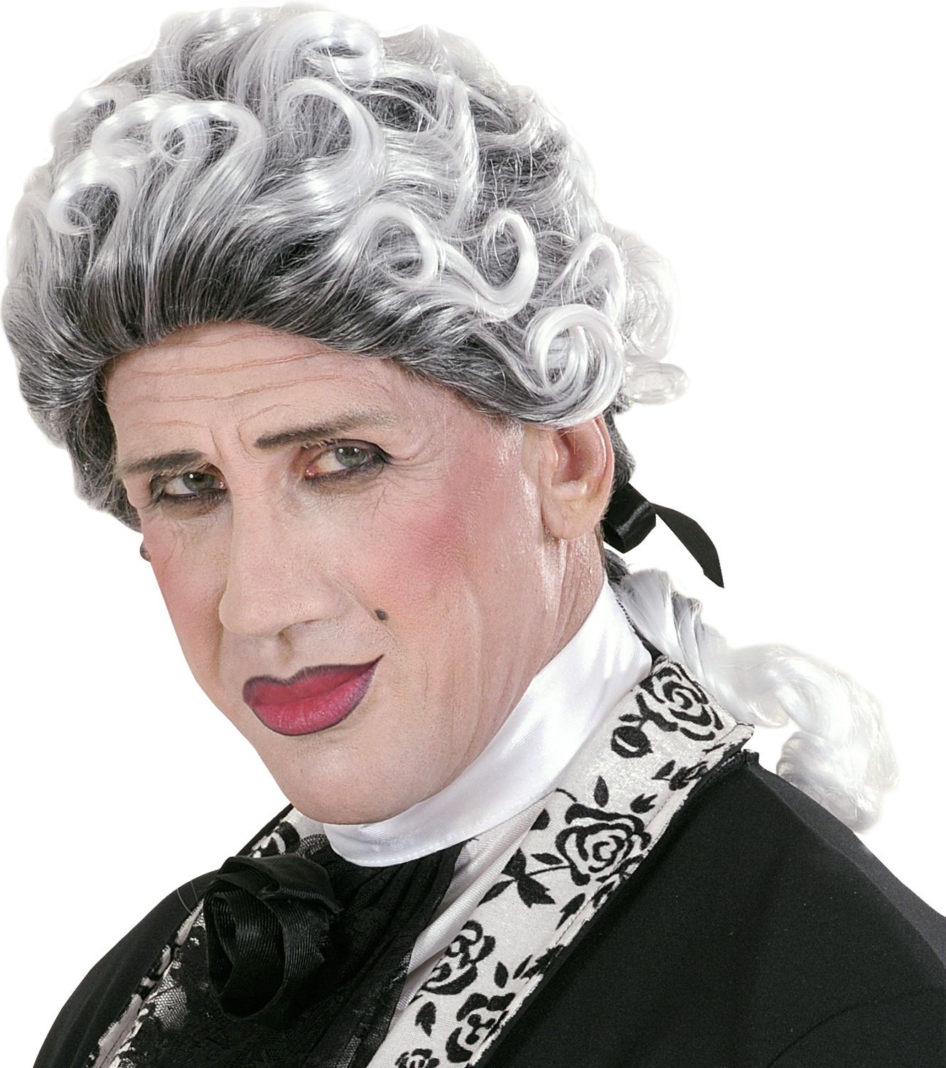 Grijze Gothic Pruik