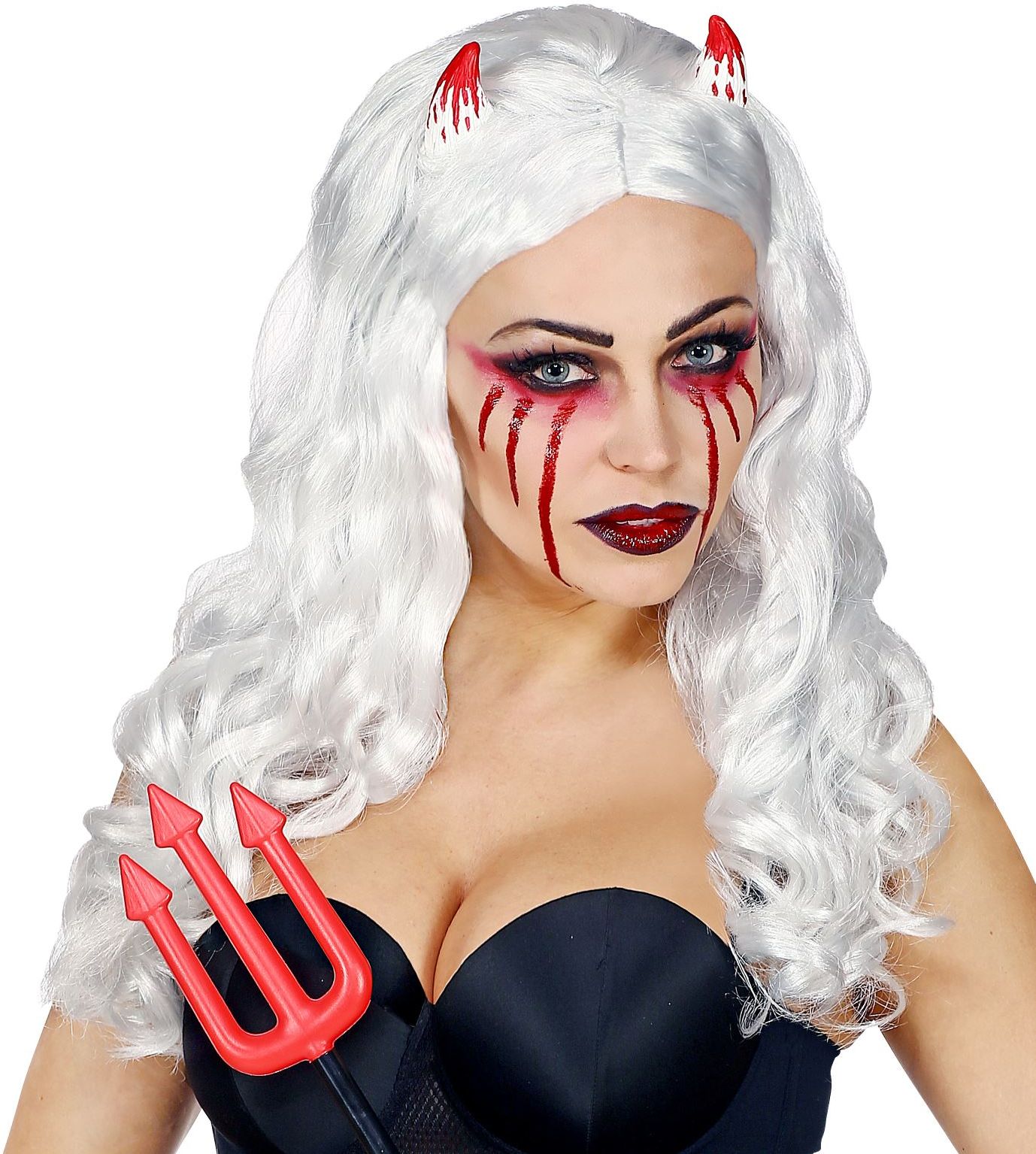 Grijze Halloween Pruik