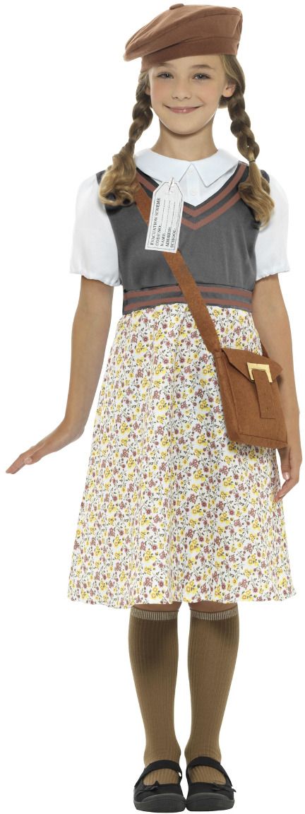 Grijze Jaren 40 Wo Ii Kostuum Meisjes