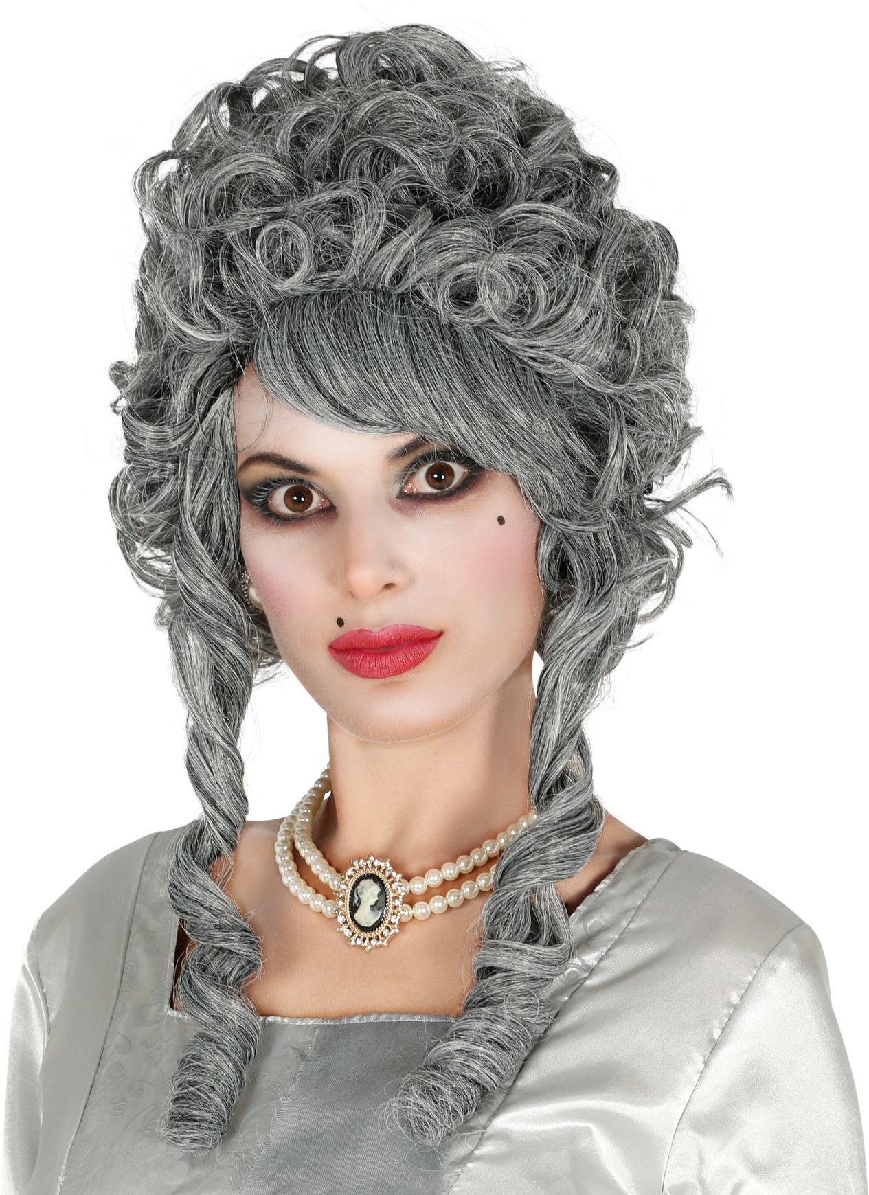 Grijze Markiezin Pruik