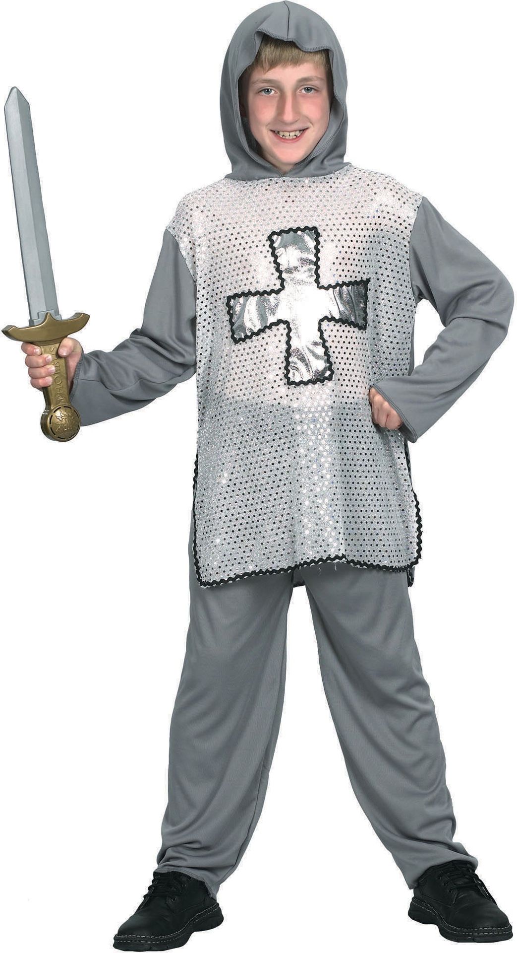Grijze Middeleeuwse Ridder Kostuum Kinderen