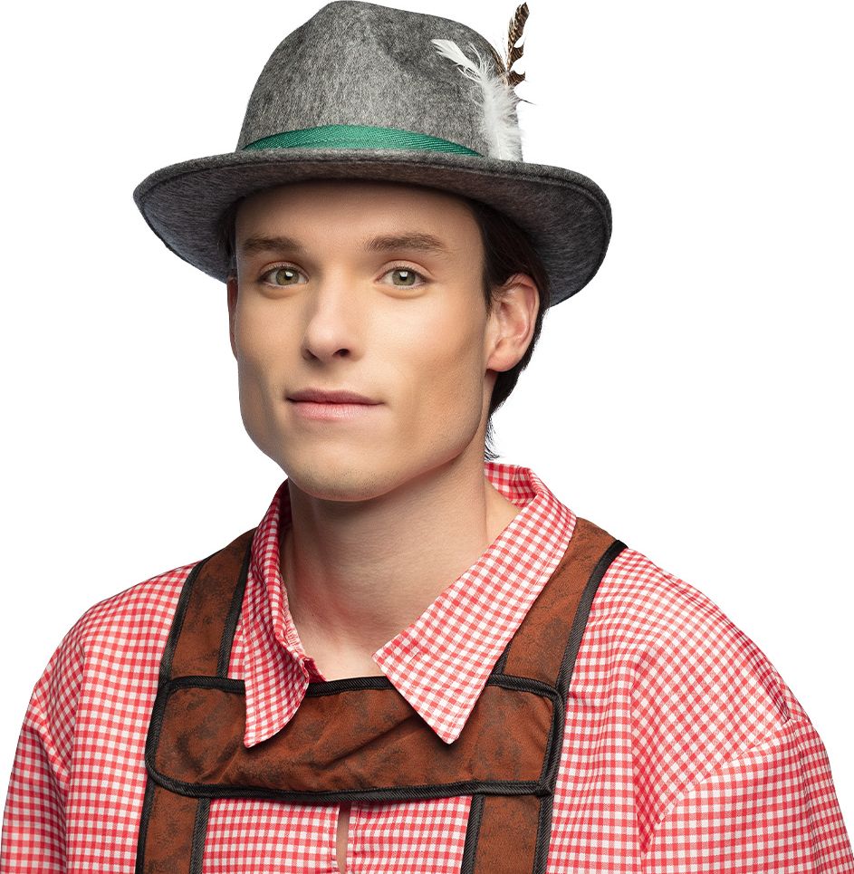 Grijze Oktoberfest Hoed Heren Dames
