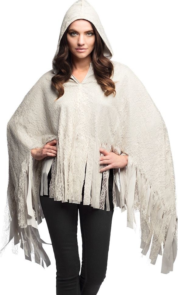 Grijze Spook Poncho voor Dames