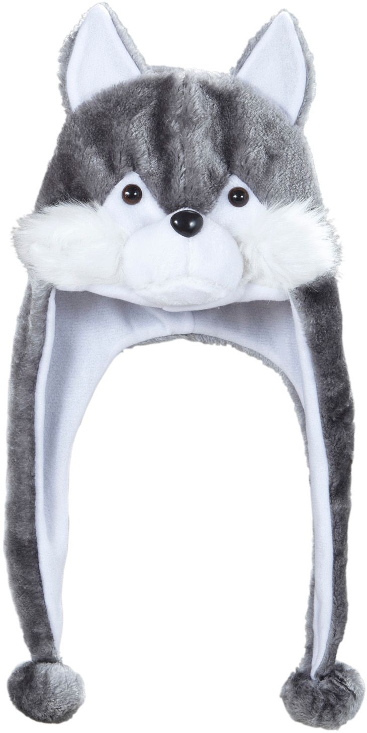 Grijze Wolf Muts
