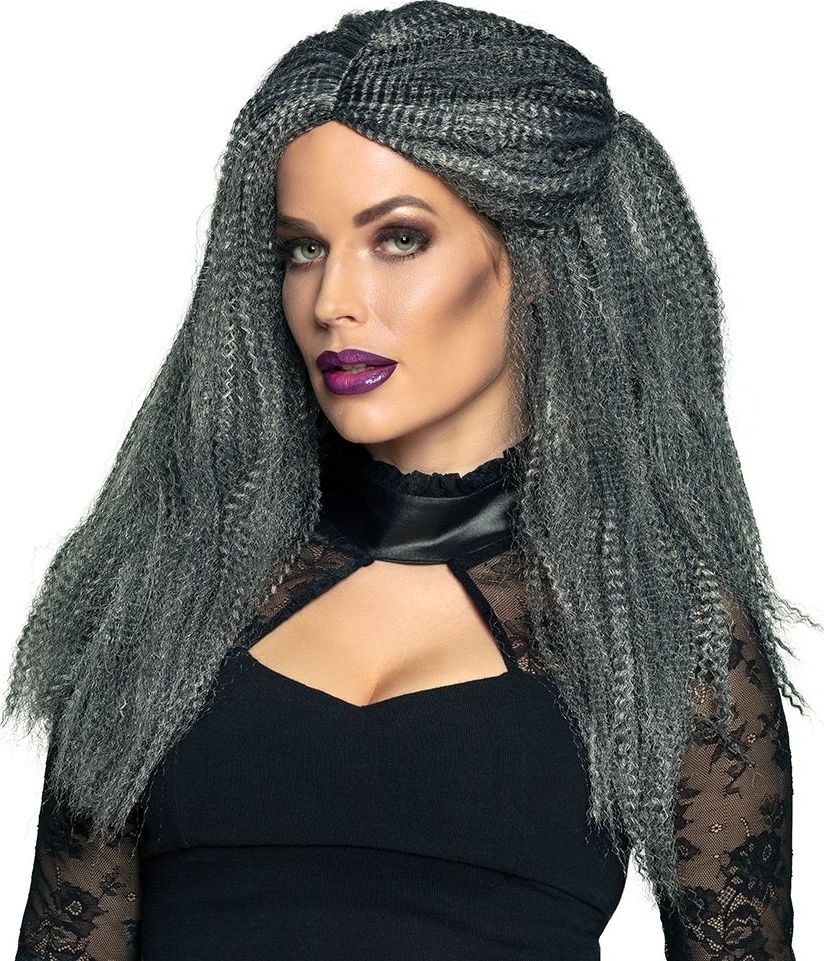 Griselda Grijze Heks Pruik