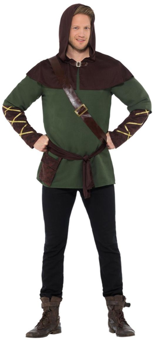 Groen bruine robin hood mannen outfit