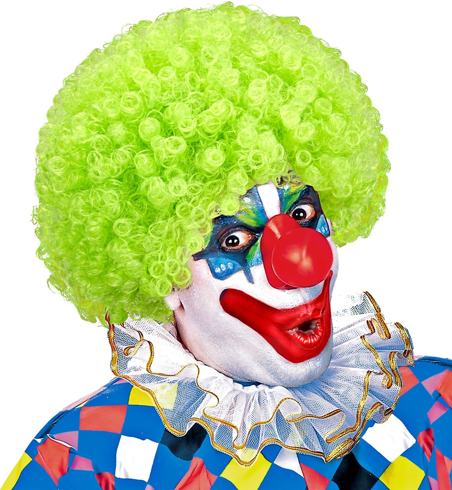 Groen clowns pruik