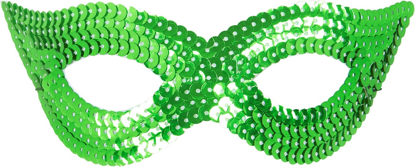 Groen Pailletten Oogmasker