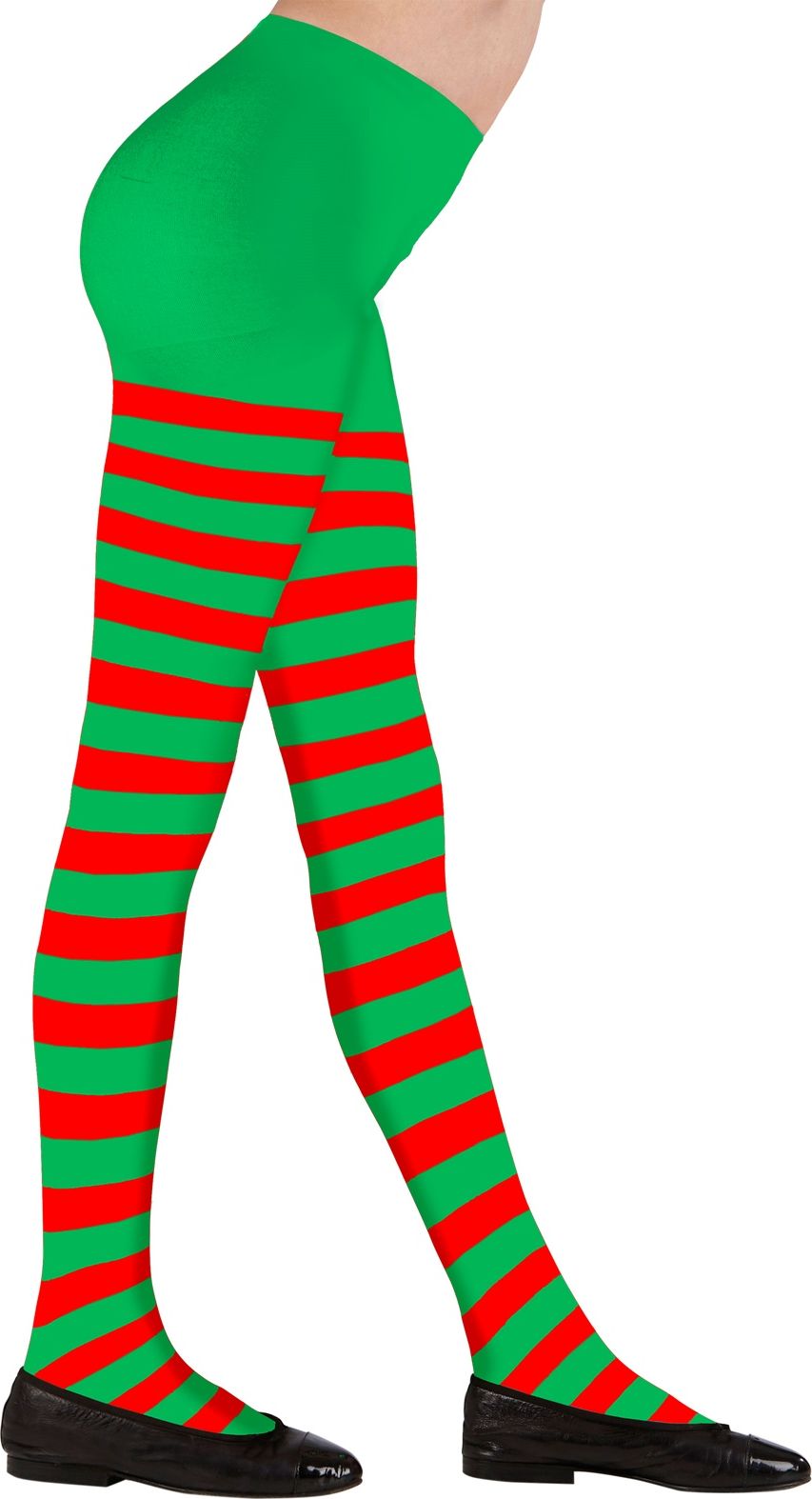 Groen Rood Gestreepte Panty