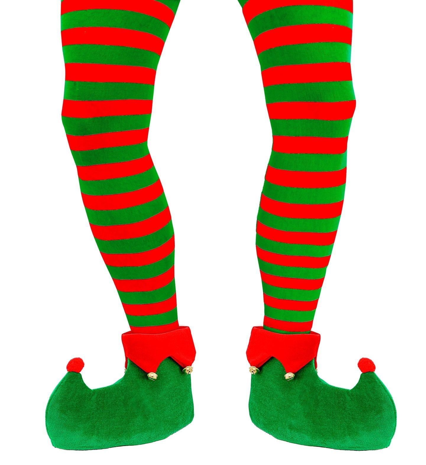 Groen Rood Gestreepte Panty Kerst Elf Heren