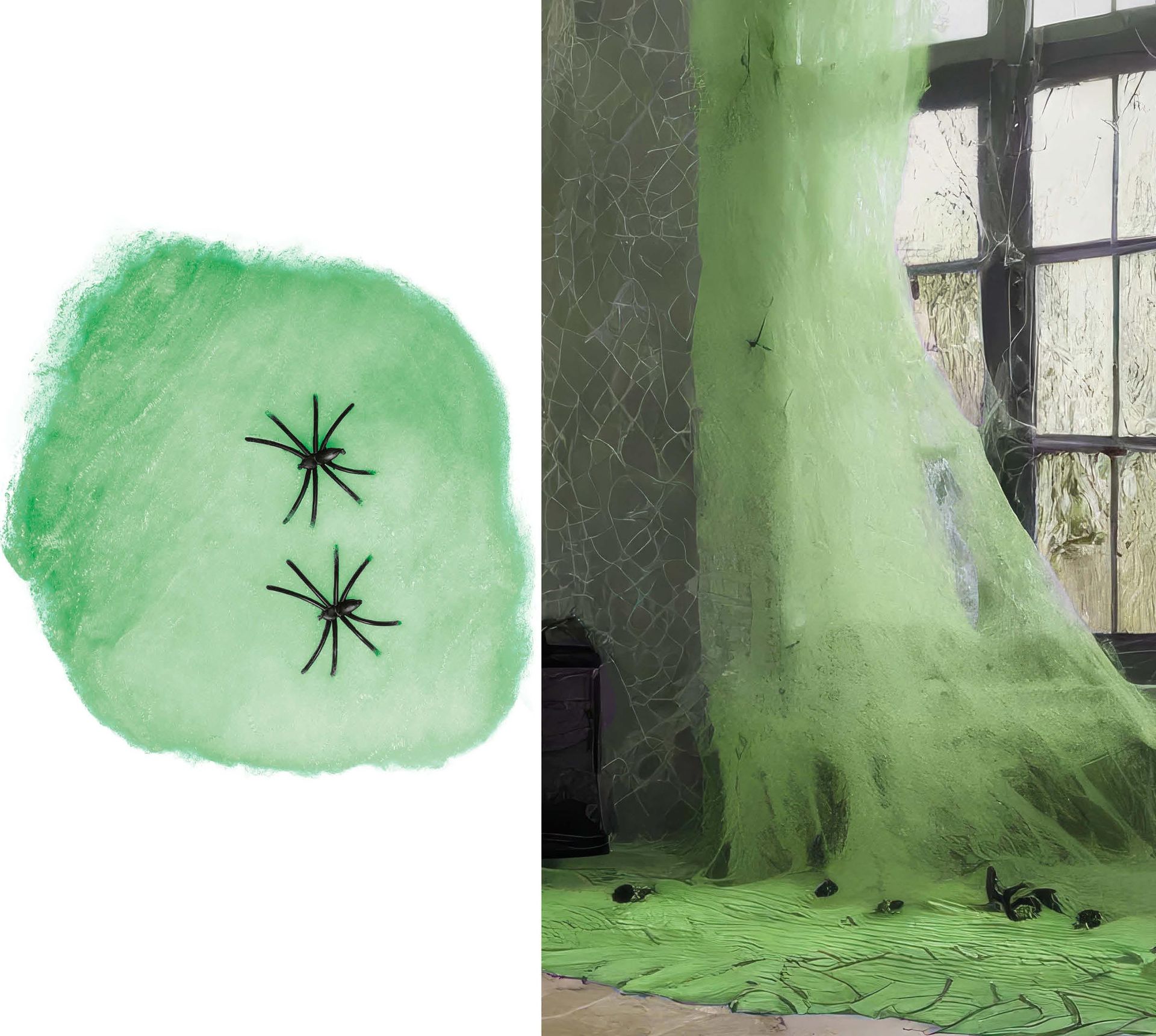 Groen Spinnenweb Halloween