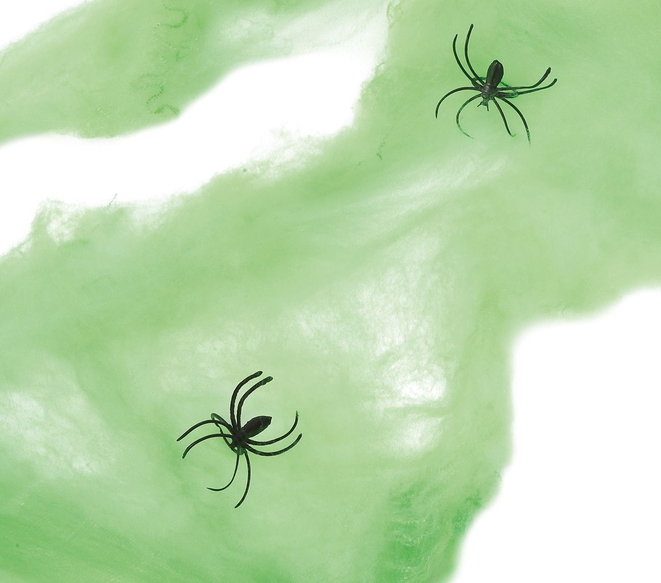 Groen spinnenweb met 4 spinnen