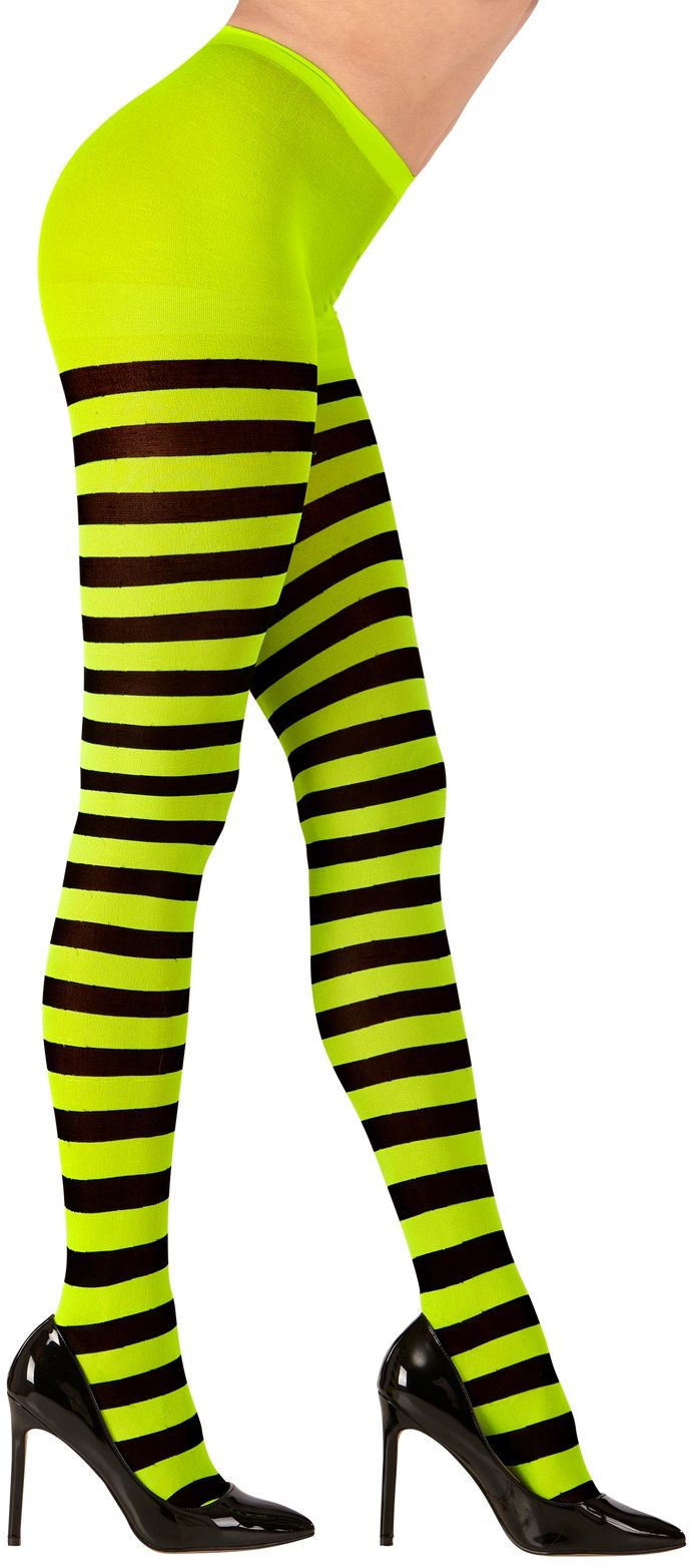 Groen Zwart Gestreepte Panty