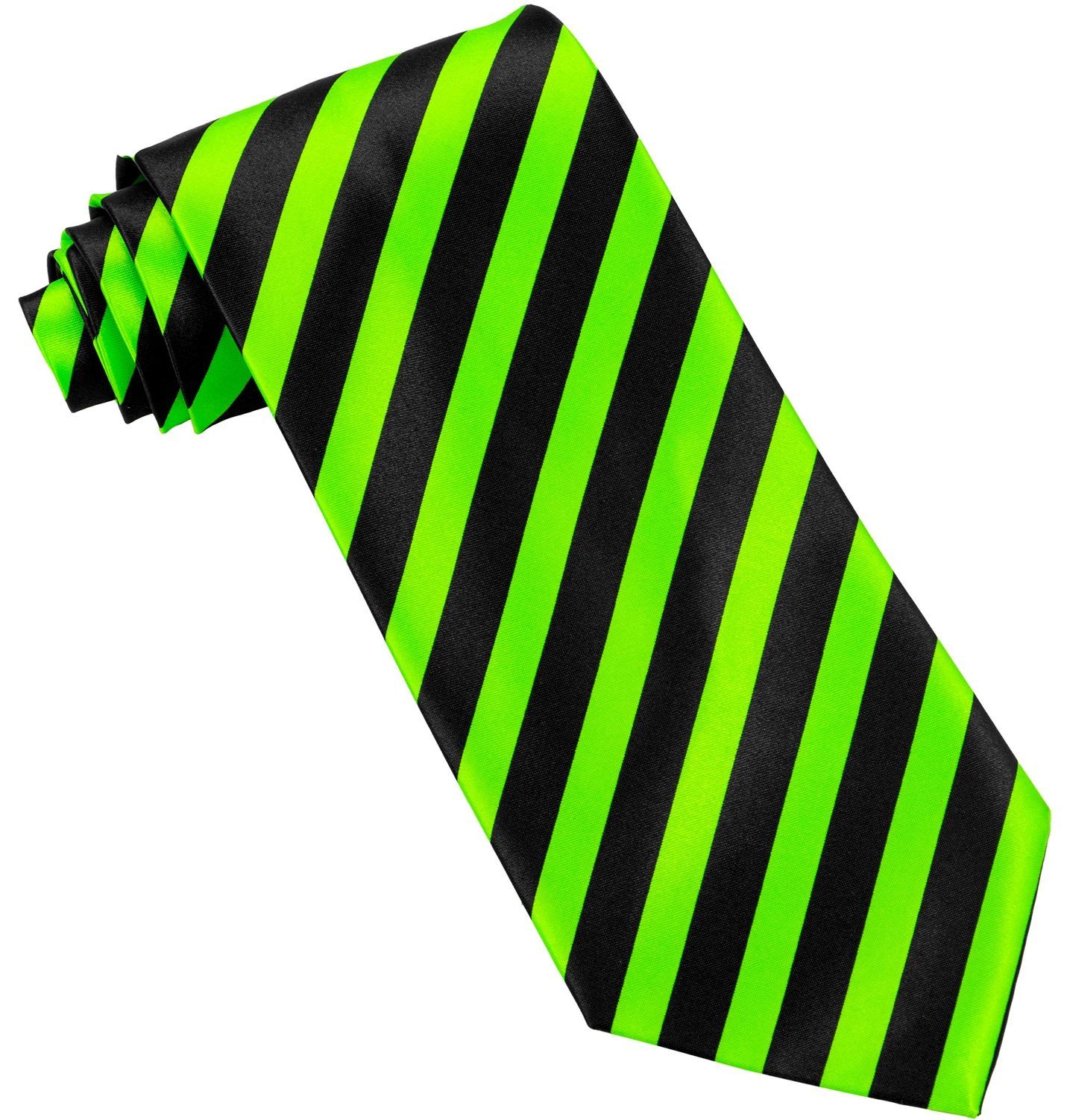Groen Zwart Gestreepte Stropdas