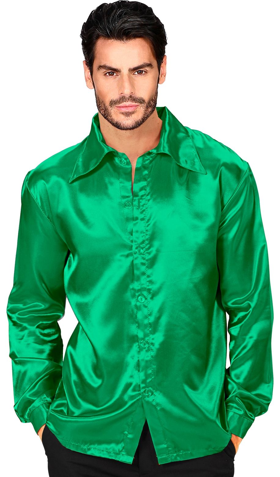 Groene 70's Disco Shirt Heren