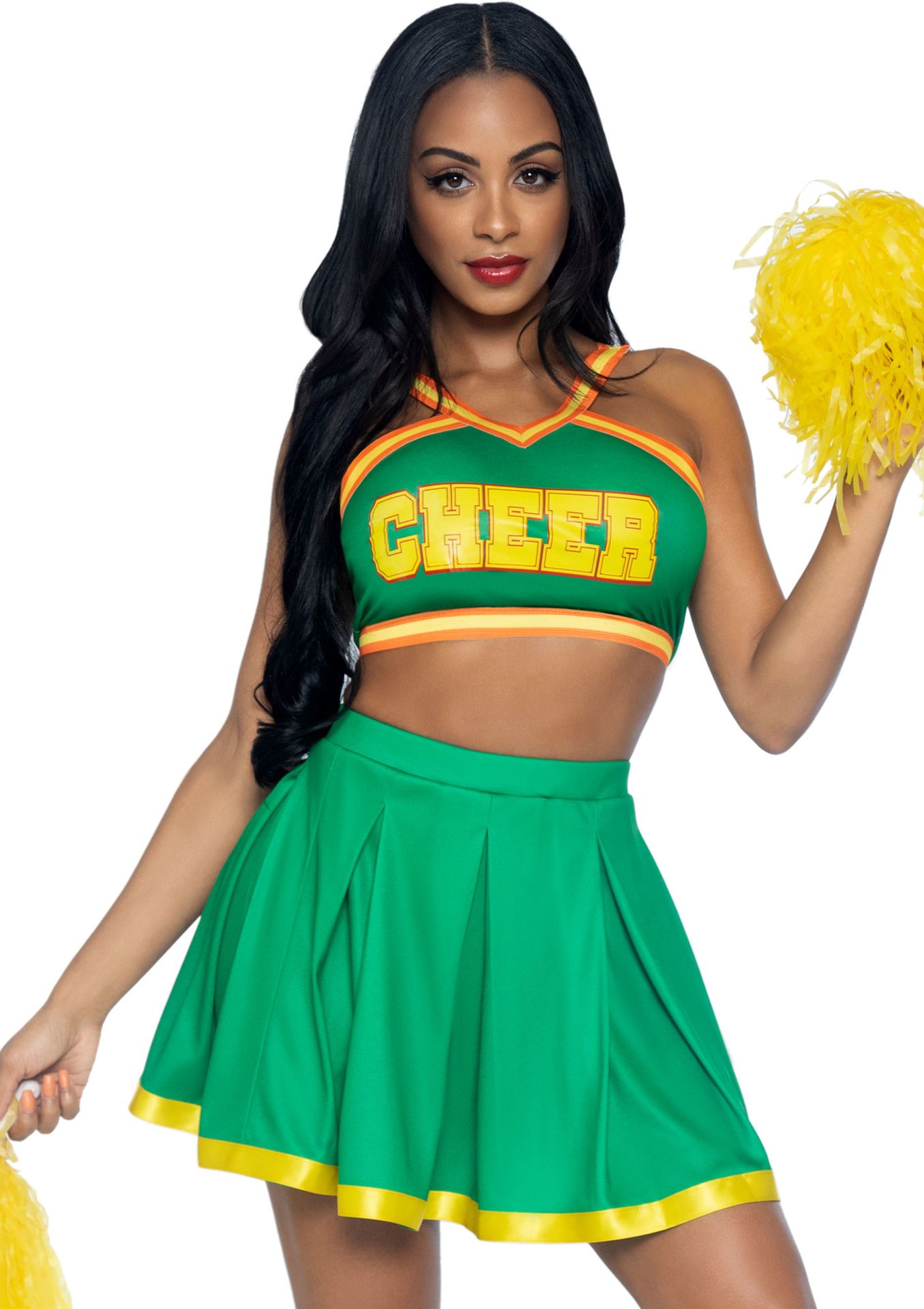 Groene Baddie Cheerleader Jurkje Dames