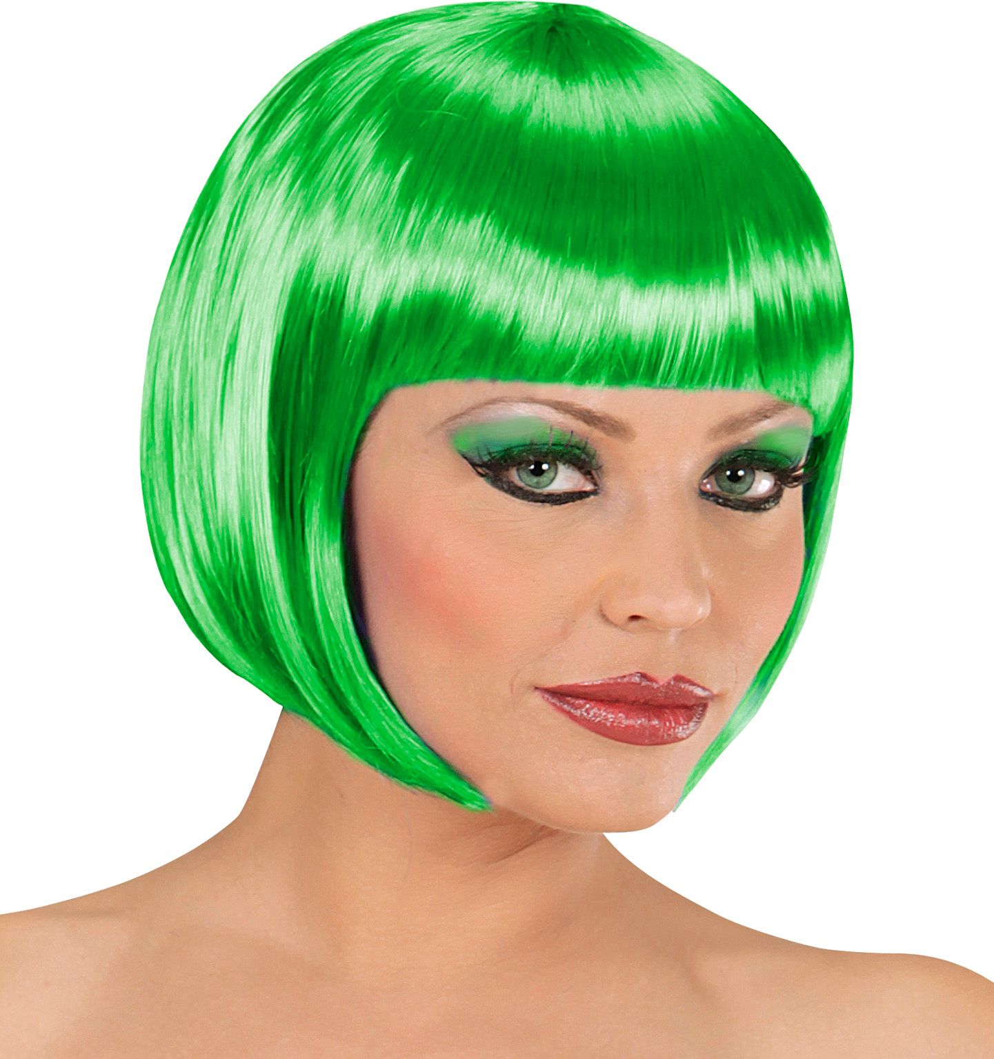 Groene Boblijn Pruik