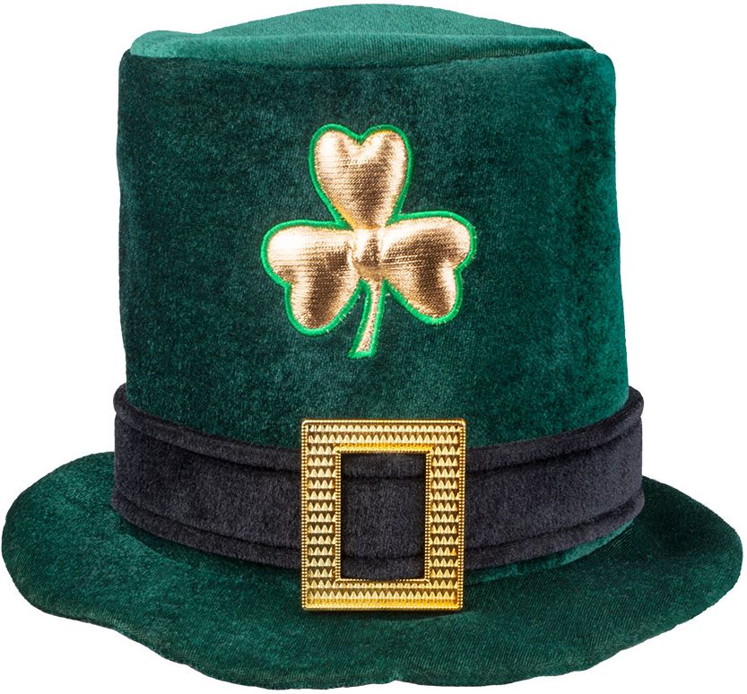 Groene fluwelen st. Patricksday hoed