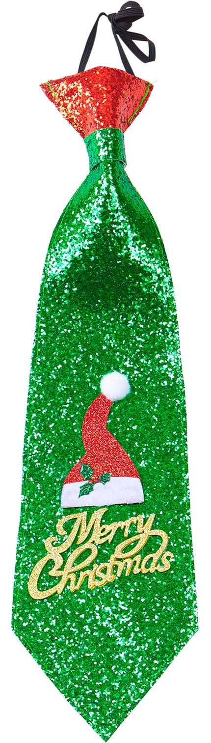Groene Glitter Kerstmis Stropdas