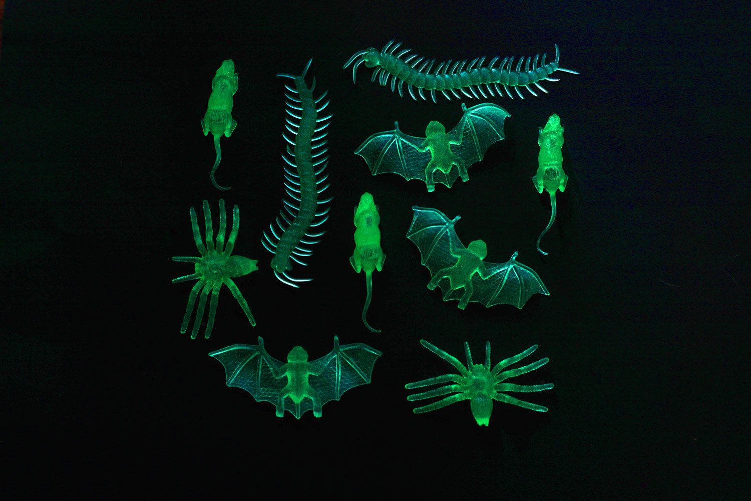 Groene Glow in the Dark insecten