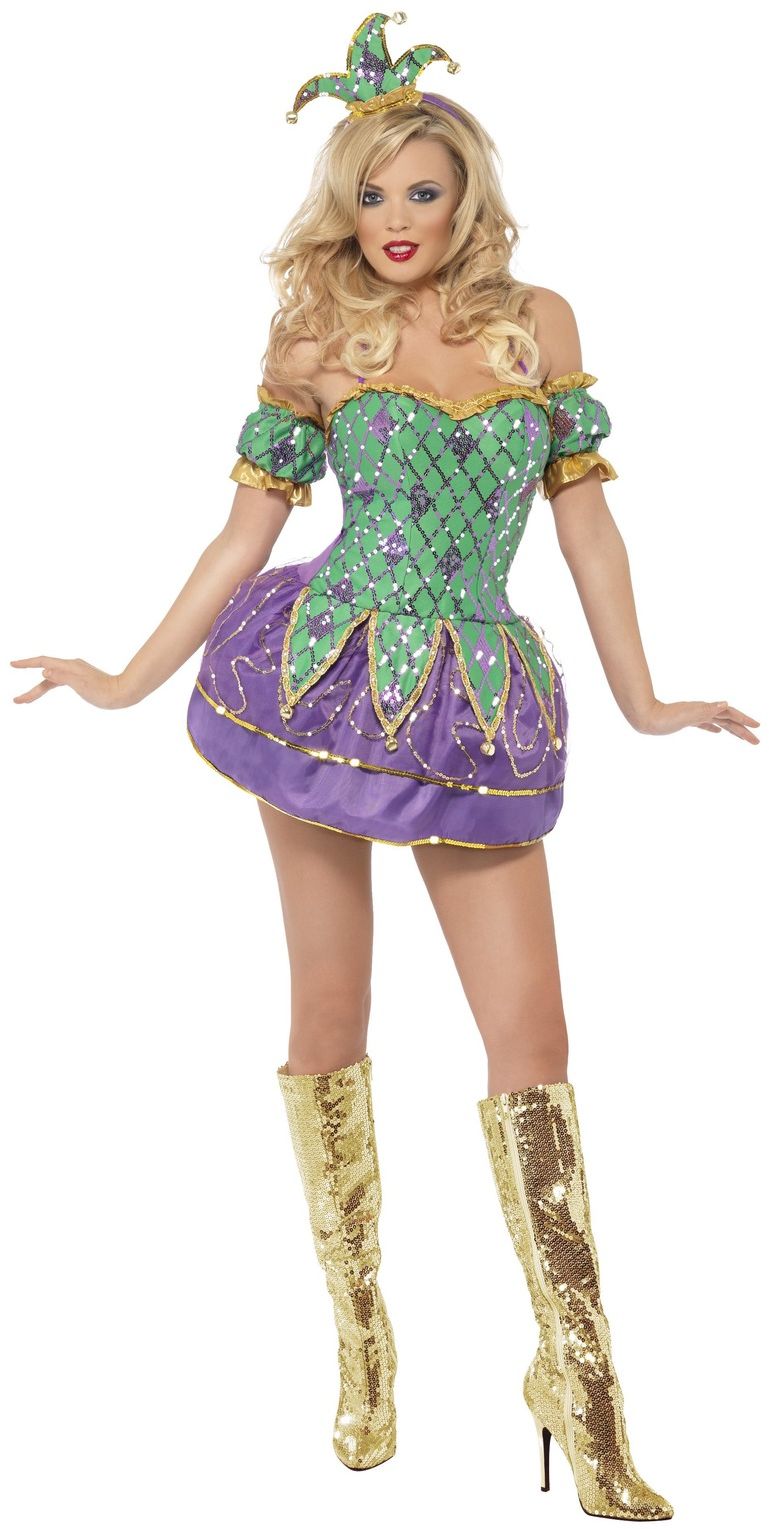 Groene Harlekijn Jurkje