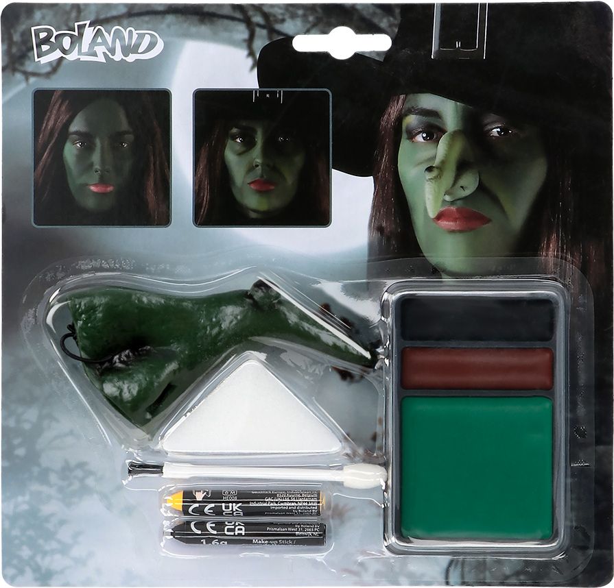 Groene heks thema make-up set