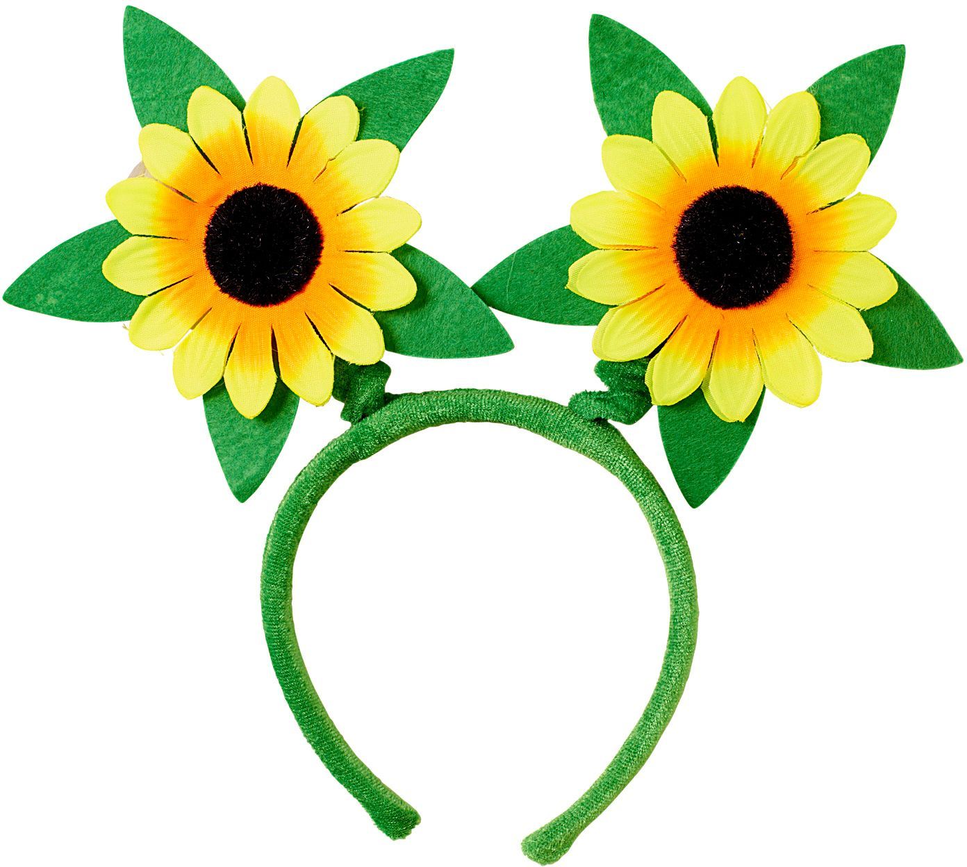 Groene Hoofdband met Bloemen