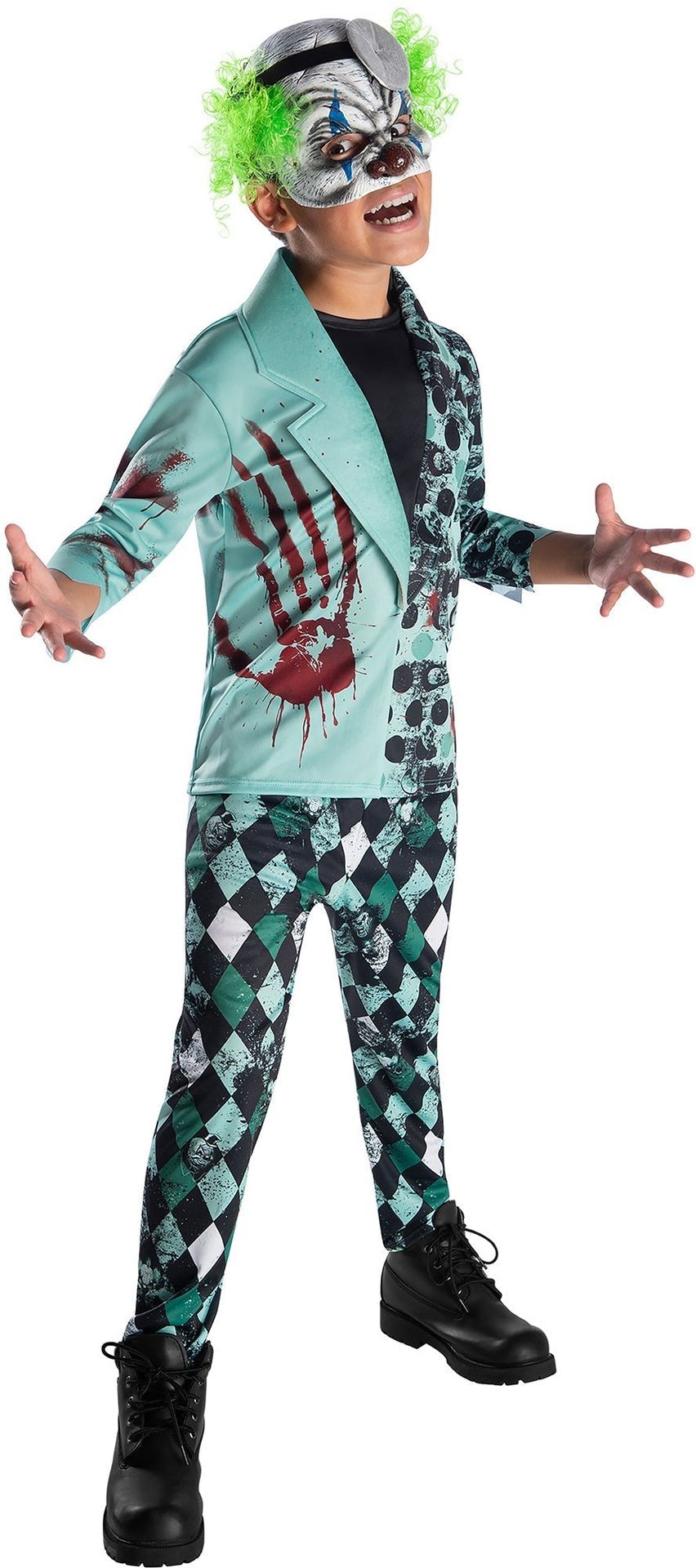 Groene Horrorclown Dokter Kostuum Jongens