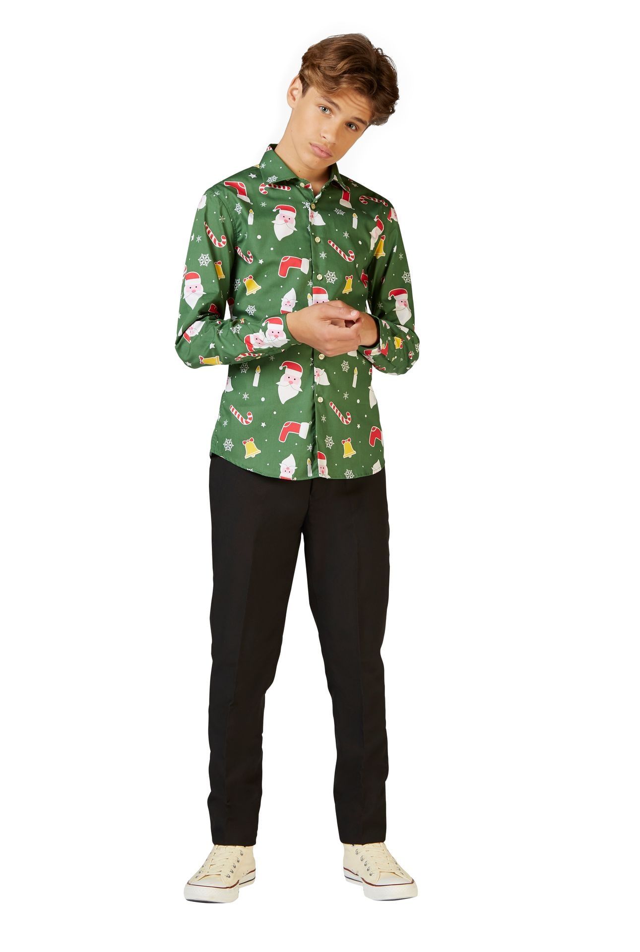 Groene Kerst Blouse Opposuits Tieners