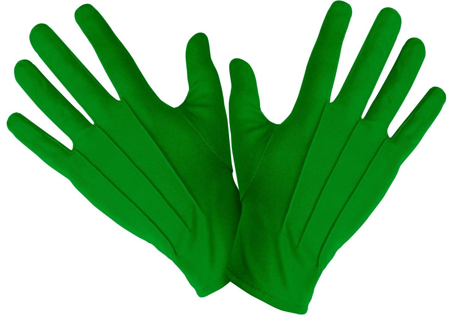Groene Korte Carnaval Handschoenen
